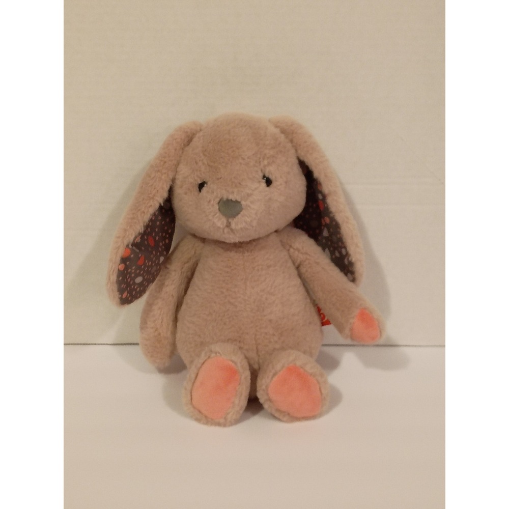 B. Softies Plush Bunny Rabbit Tan‎ Floppy Ears Patterned Lining CH0940-01